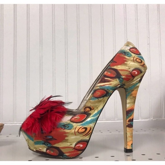 Mojo Moxy Shoes - Mojo Moxy Multi colored Heel #005